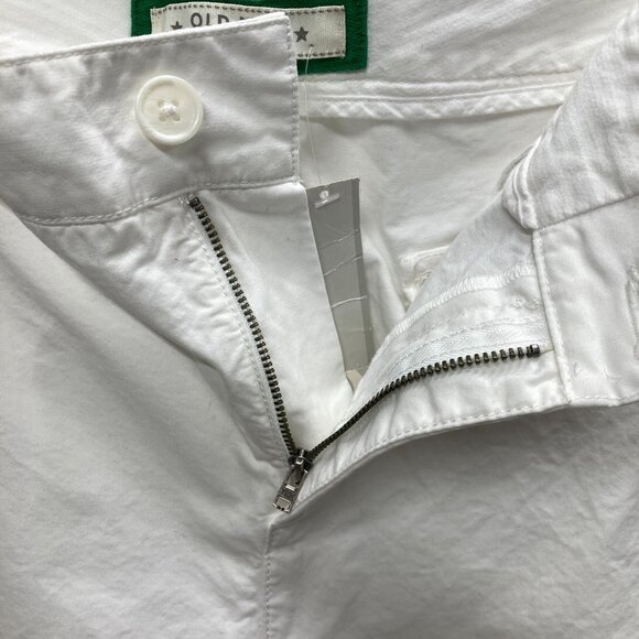 Old Navy Cotton White Sailor Pants, Sz 16, Mid-Rise Wide Leg Cuffs NEW Tiny Flaw - Picture 6 of 11
